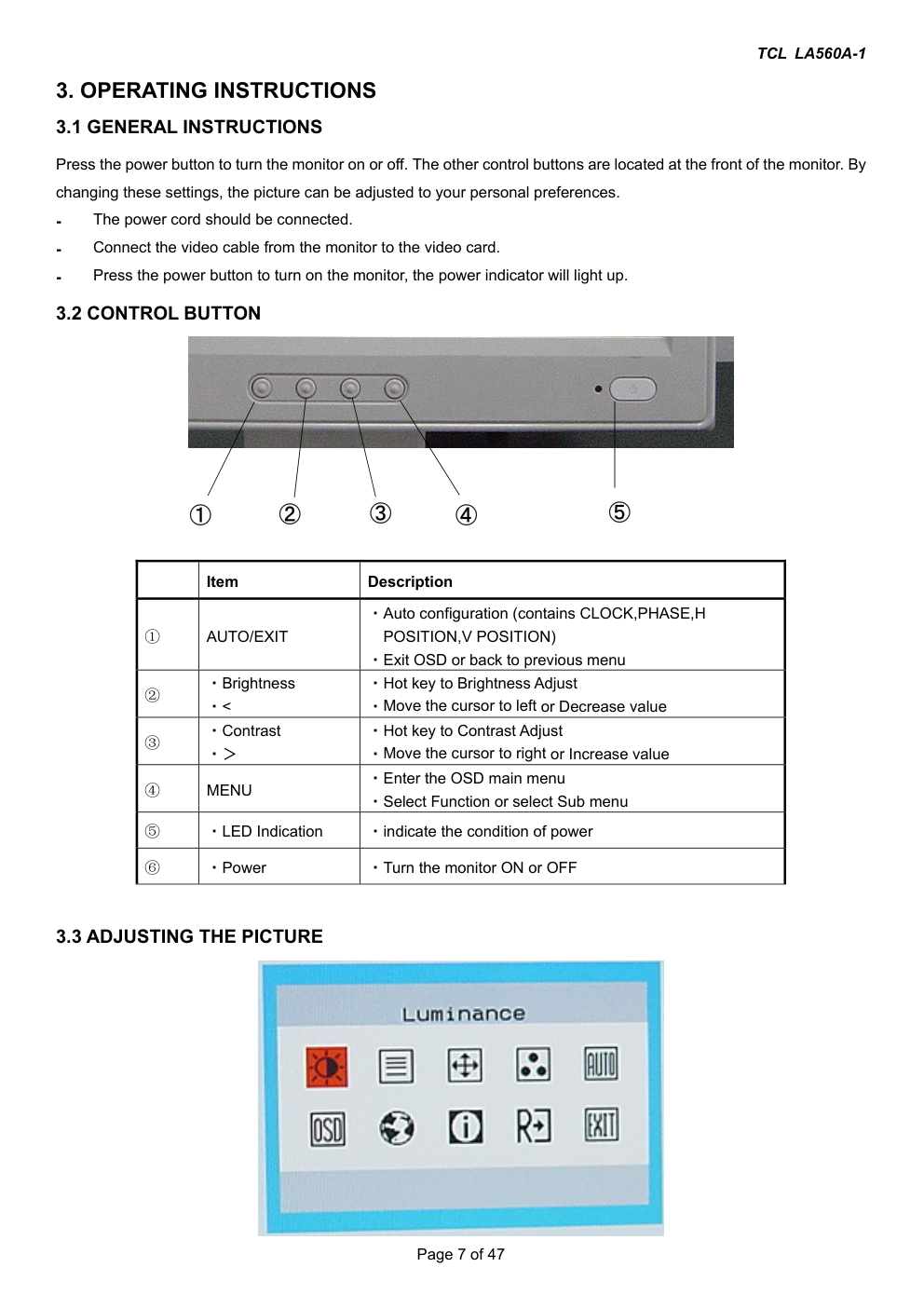 TCL LA560A-1液晶显示器维修手册和原理图-6 TCL LA560A-1液晶显示器维修手册和原理图-6