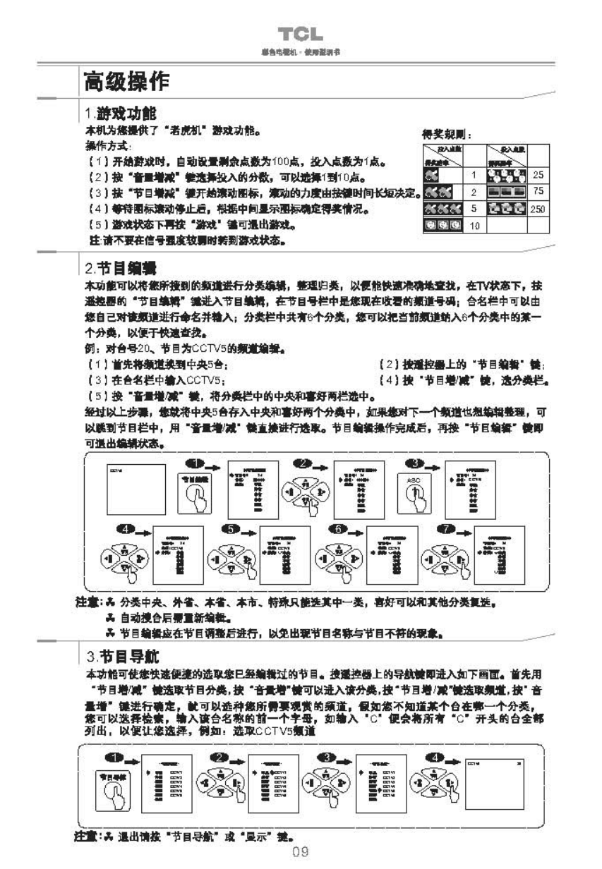 TCL王牌25211彩电使用说明书-9 TCL王牌25211彩电使用说明书-9