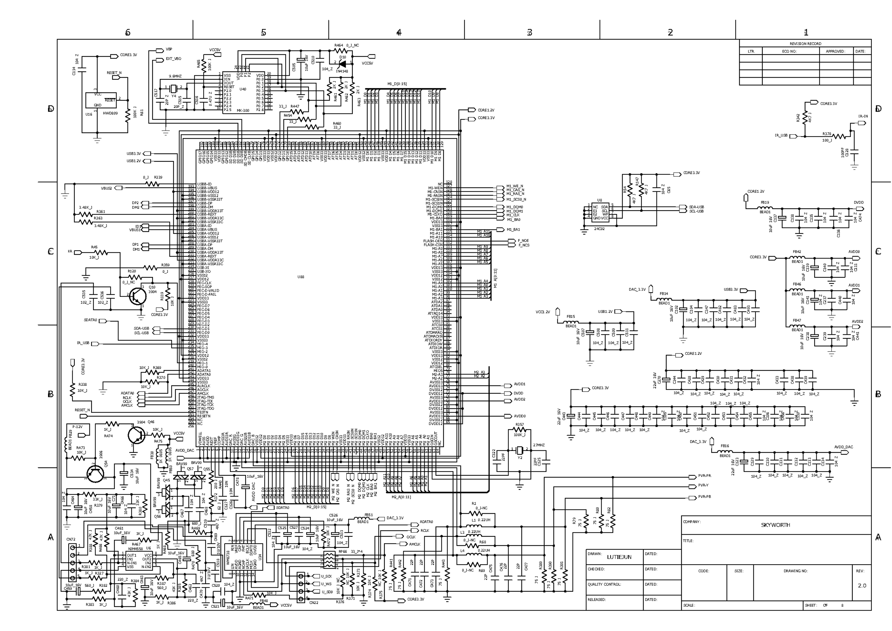 创维32L28RM液晶电视(5800-A8G280-0030主板)电路原理图-6 创维32L28RM液晶电视(5800-A8G280-0030主板)电路原理图-6
