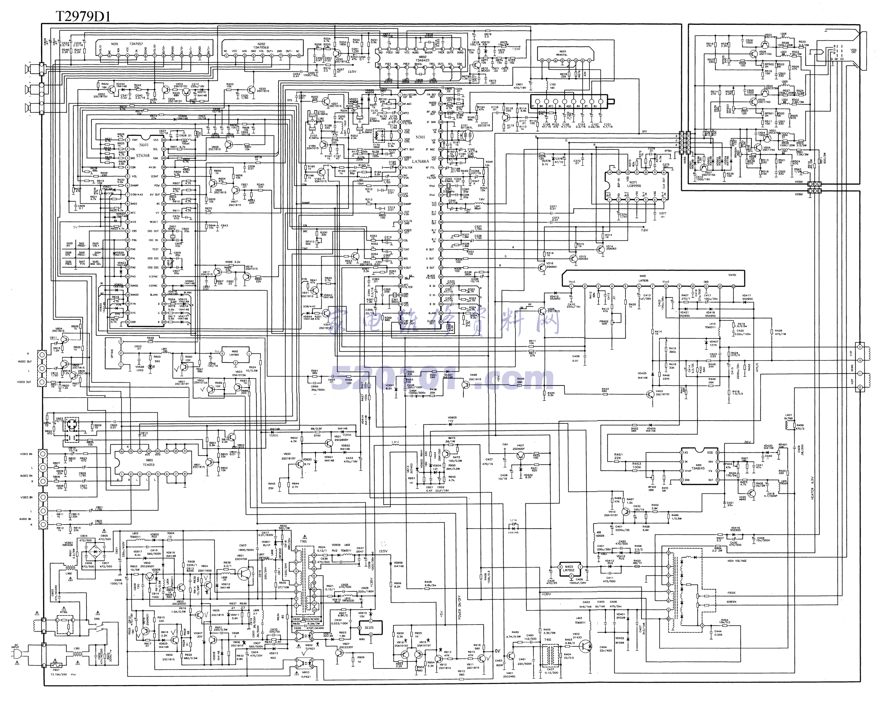 康佳T2979D1(LA7688)型机图纸-0 康佳T2979D1(LA7688)型机图纸-0