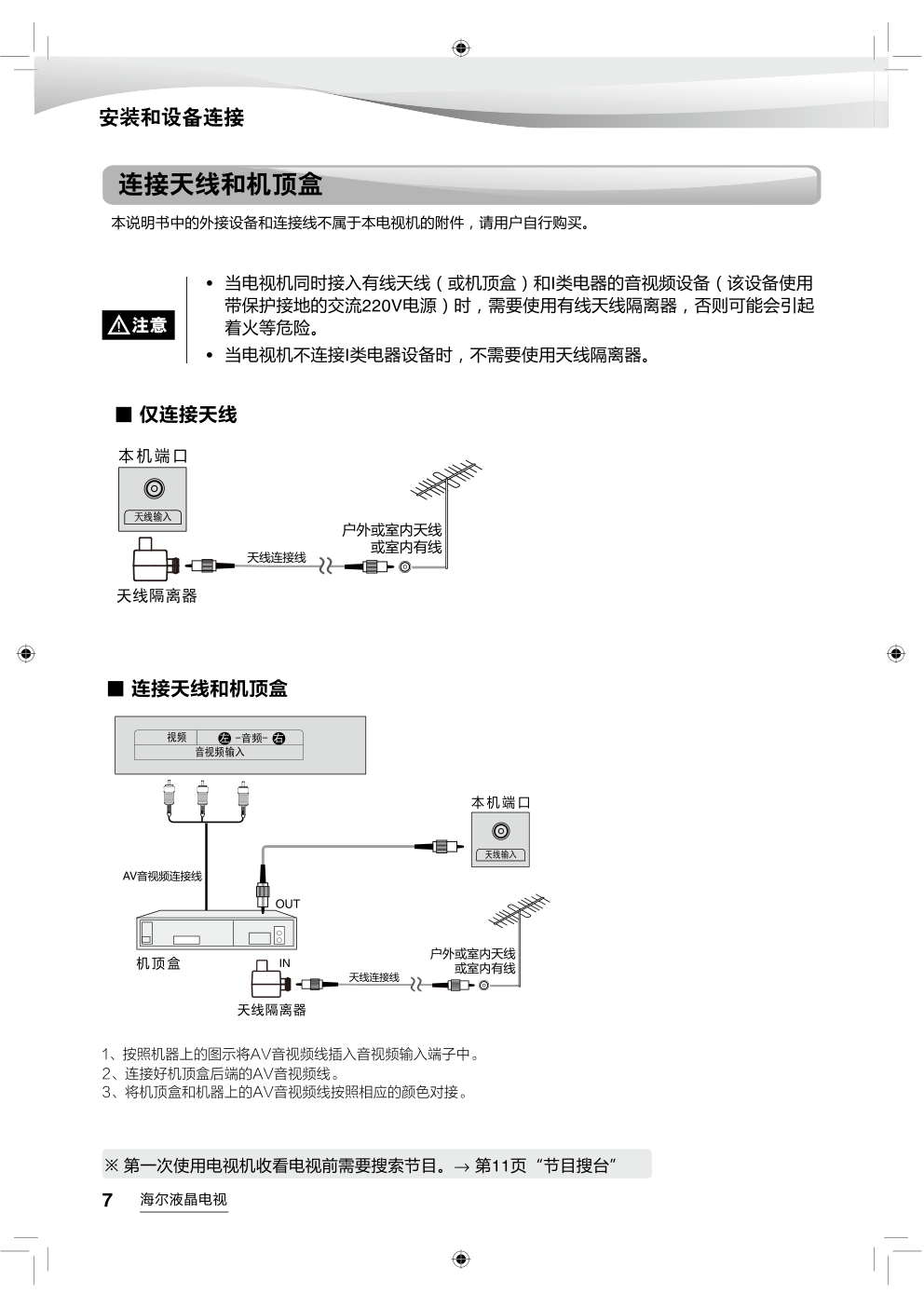 海尔LS55AL88T72液晶彩电使用说明书-7 海尔LS55AL88T72液晶彩电使用说明书-7