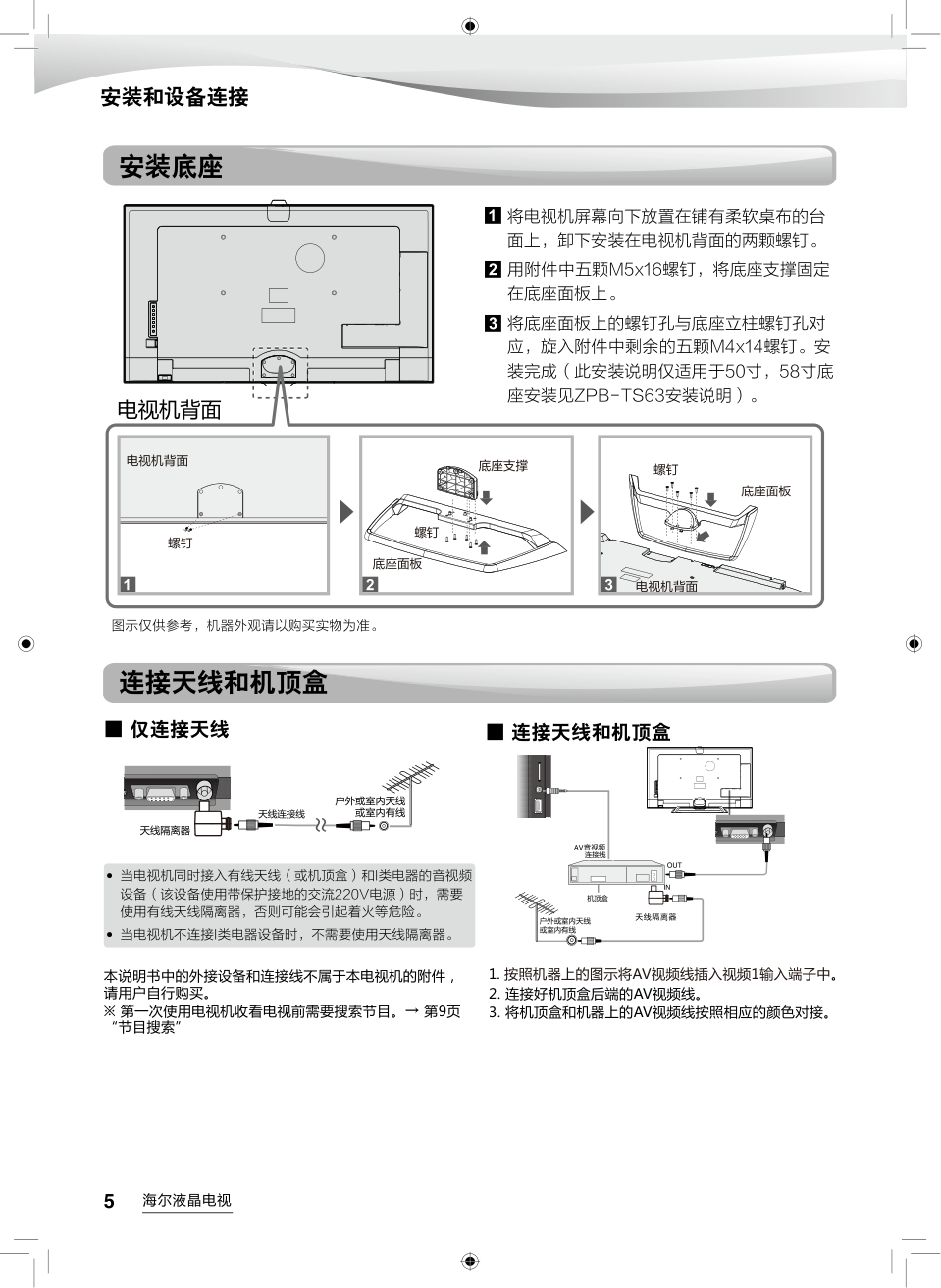 海尔LD58H9000液晶彩电使用说明书-5
