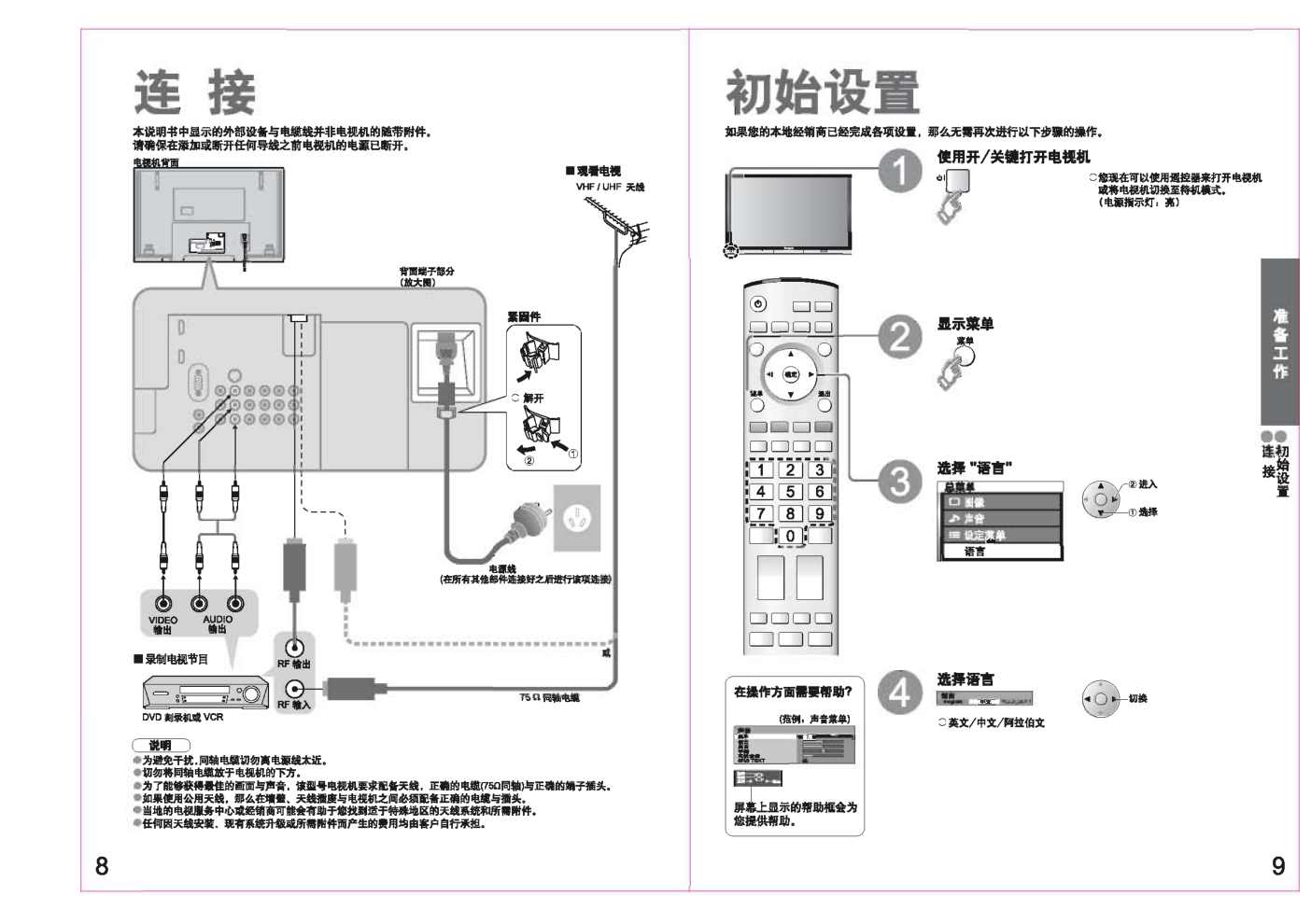 TH-65PV600c等离子电视和液晶电视使用说明书-4 TH-65PV600c等离子电视和液晶电视使用说明书-4