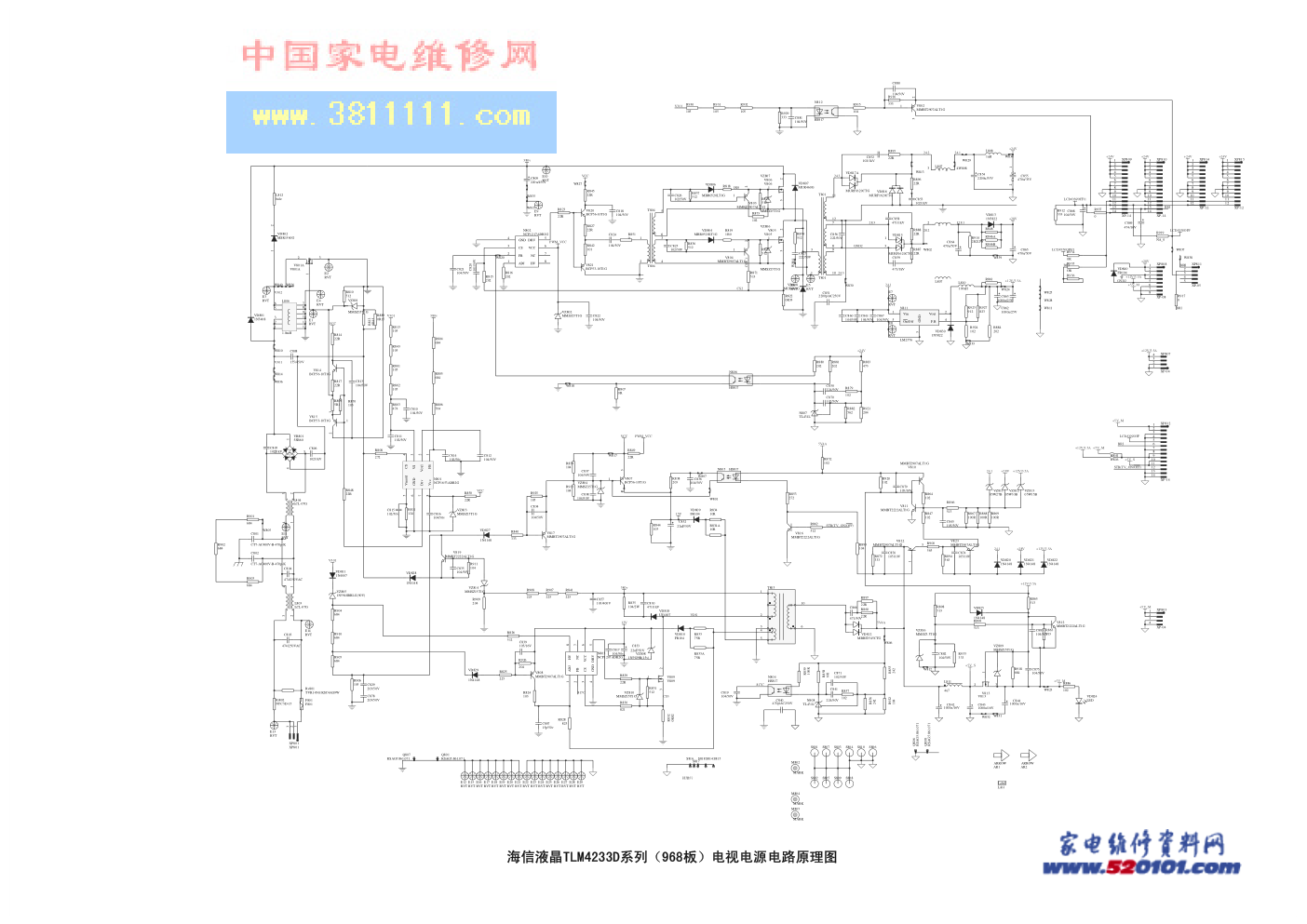 海信TLM4233D系列(968板)电源电路图纸-0 海信TLM4233D系列(968板)电源电路图纸-0