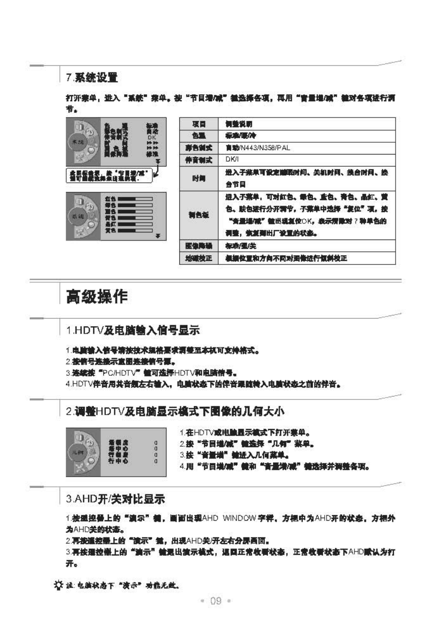 TCL王牌HD29V16SP彩电使用说明书-9