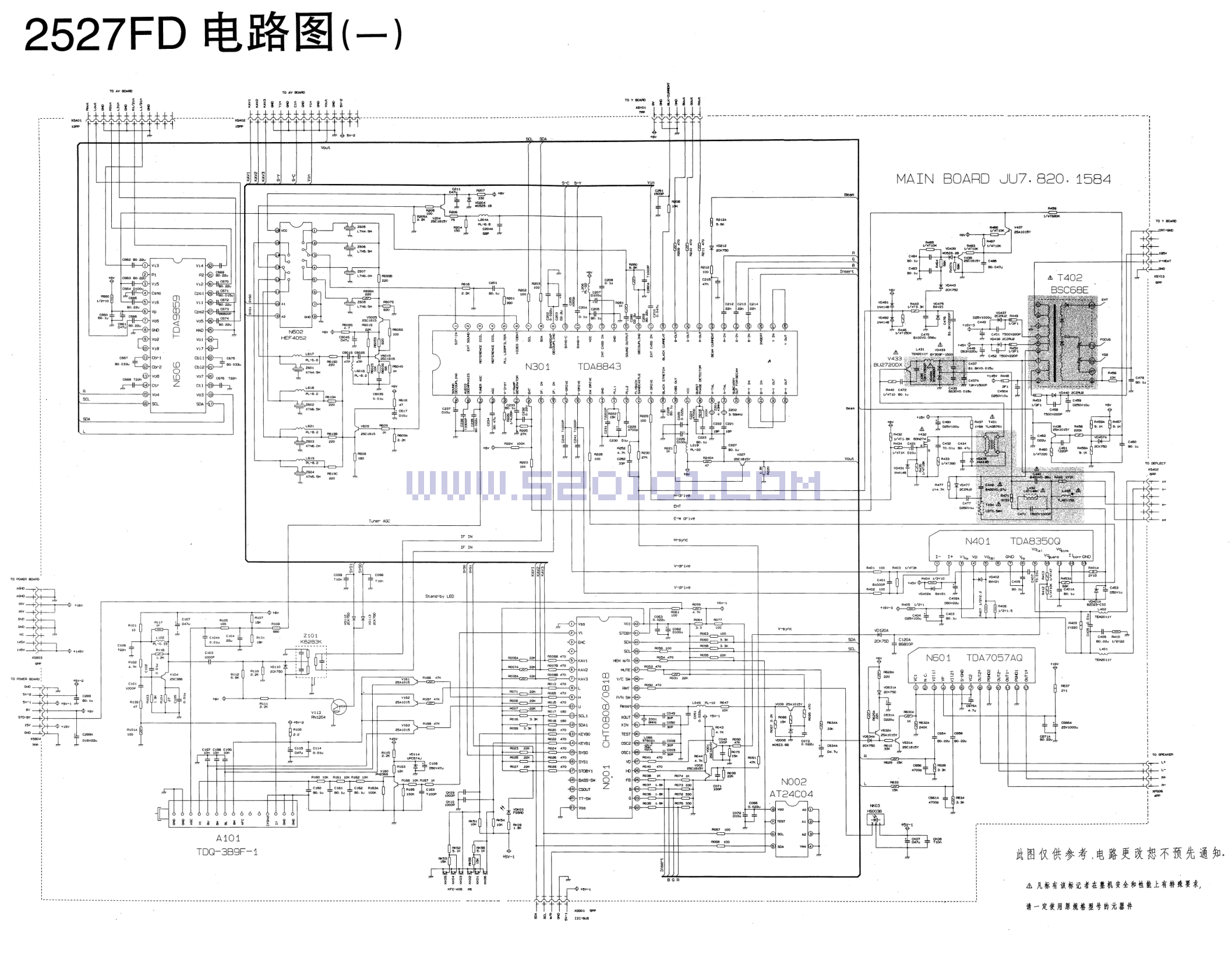 长虹2527FD彩电图纸-0 长虹2527FD彩电图纸-0