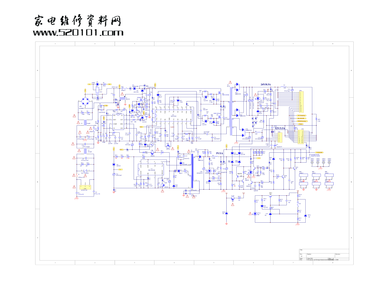 海尔0094001757电源板电路图-0 海尔0094001757电源板电路图-0