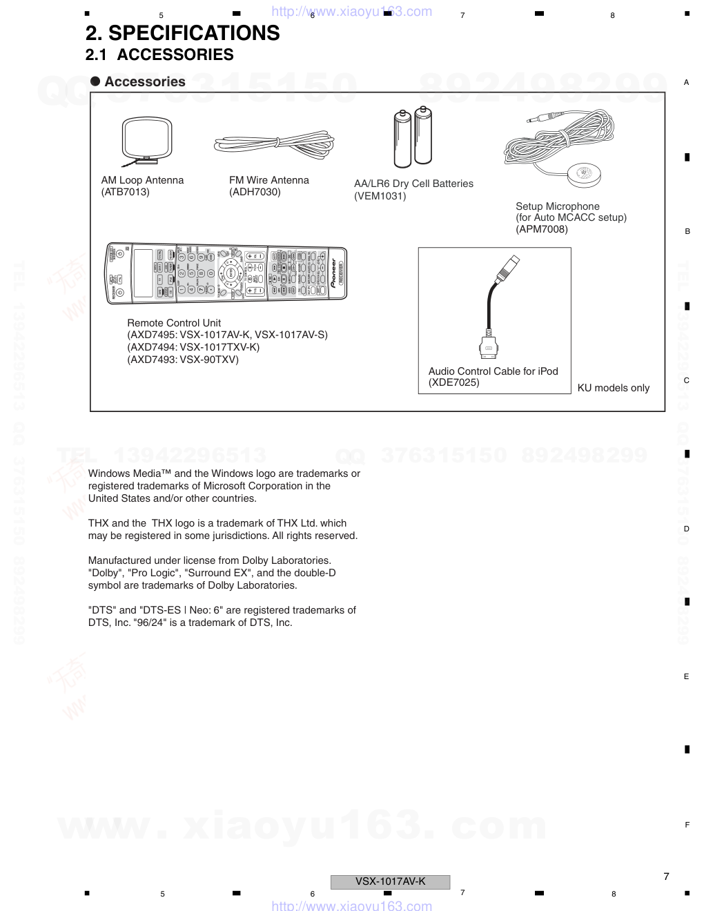 先锋PIONEER VSX-1017AV-S电路图-6