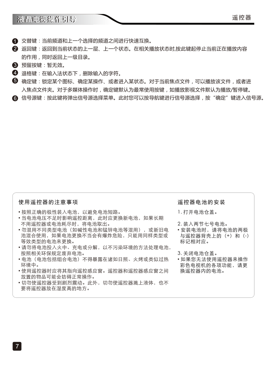 创维55E388G液晶彩电使用说明书-8