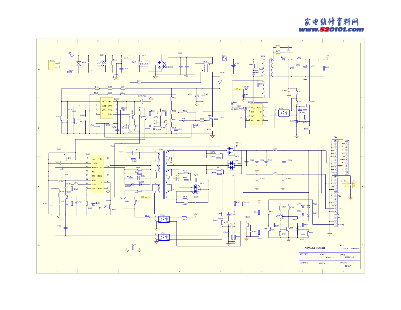 创维P26TTFP32TTFP32TLF彩电电源原理图-0
