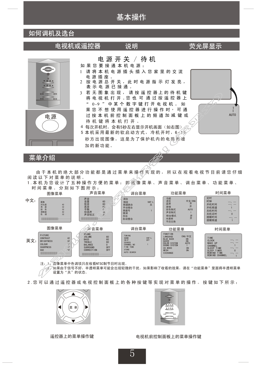 创维25NP9000(4P30机芯)彩电使用说明书-5 创维25NP9000(4P30机芯)彩电使用说明书-5
