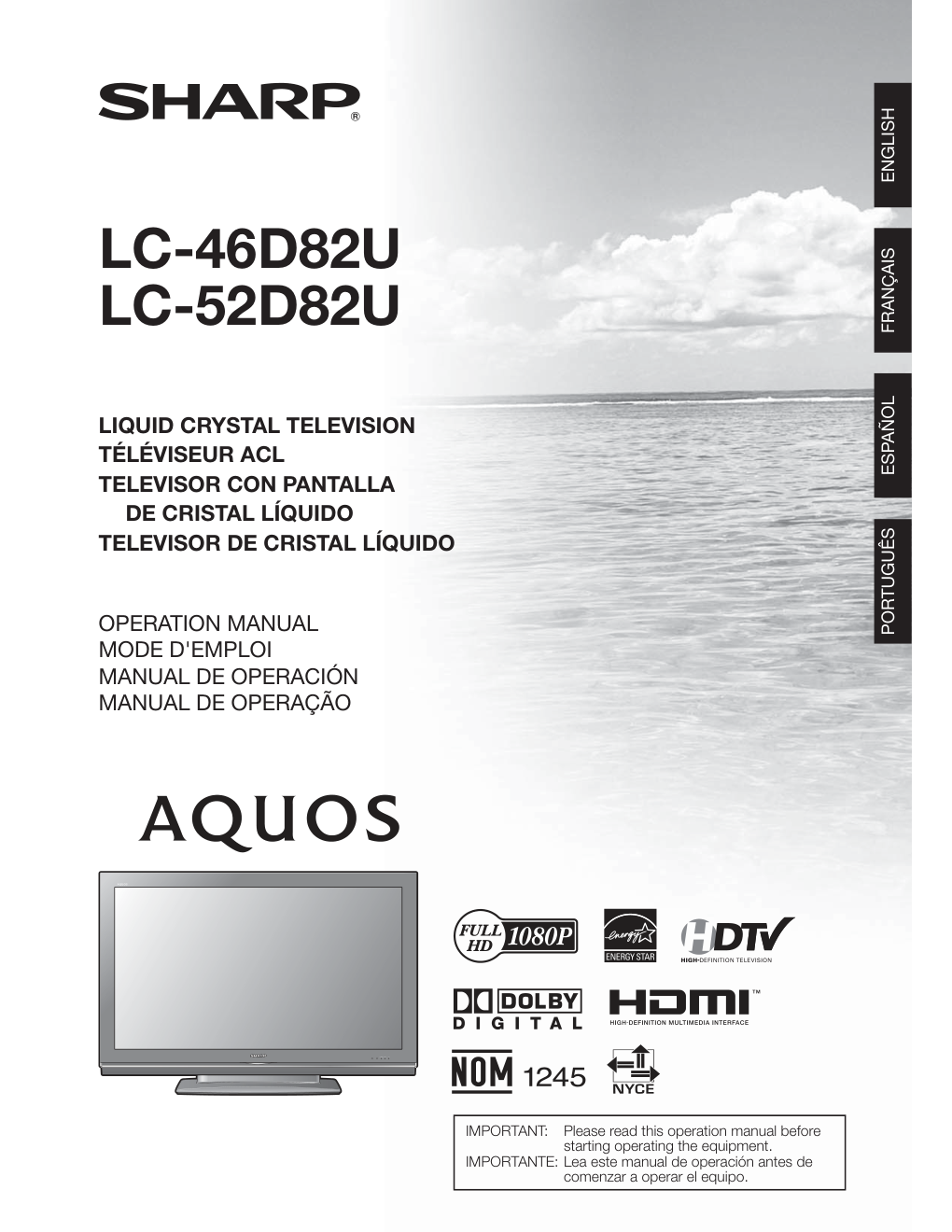 夏普LC-46D82U彩电使用说明书-1 夏普LC-46D82U彩电使用说明书-1