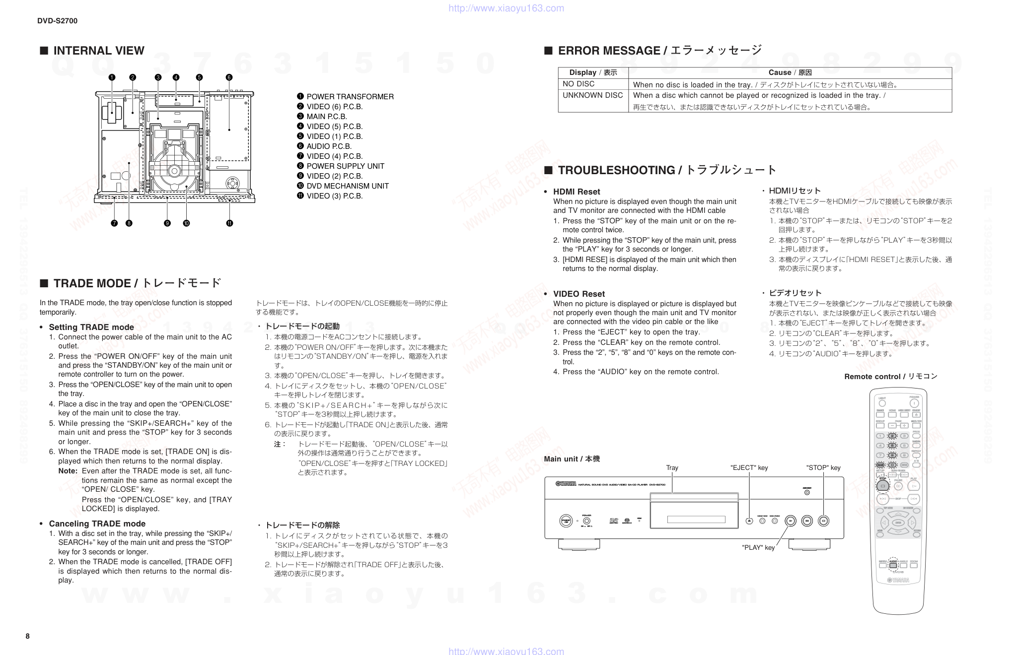 雅马哈YAMAHA DVD-S2700电路原理图-7 雅马哈YAMAHA DVD-S2700电路原理图-7