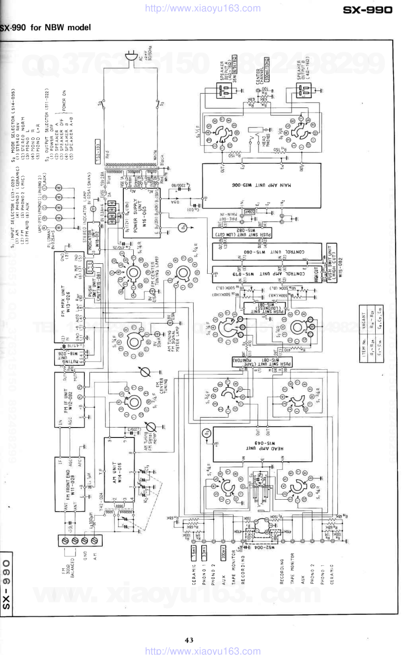 先锋PIONEER SX-990电路图-6