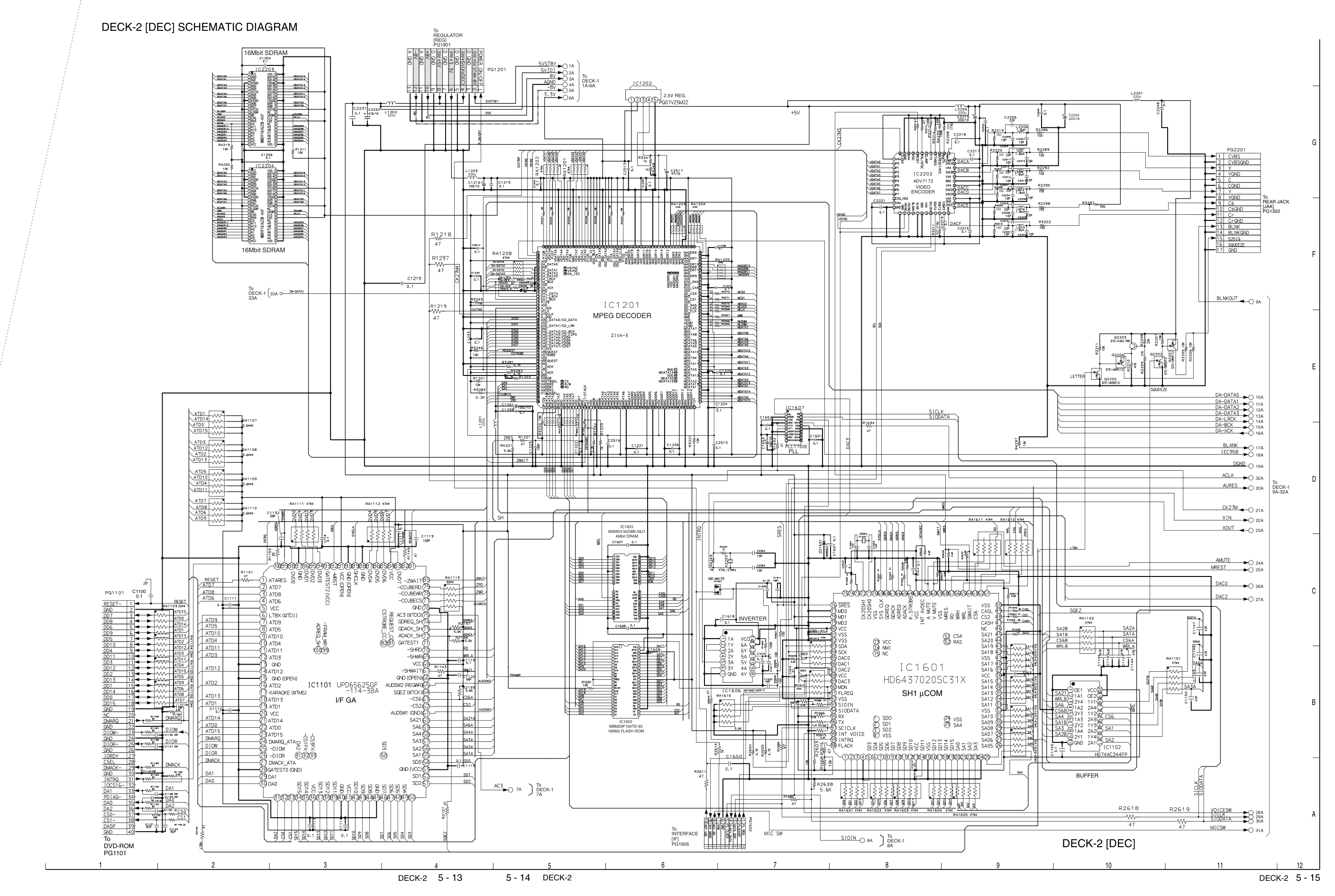 HITACHI日立DV-W1U音响电路原理图-6 HITACHI日立DV-W1U音响电路原理图-6