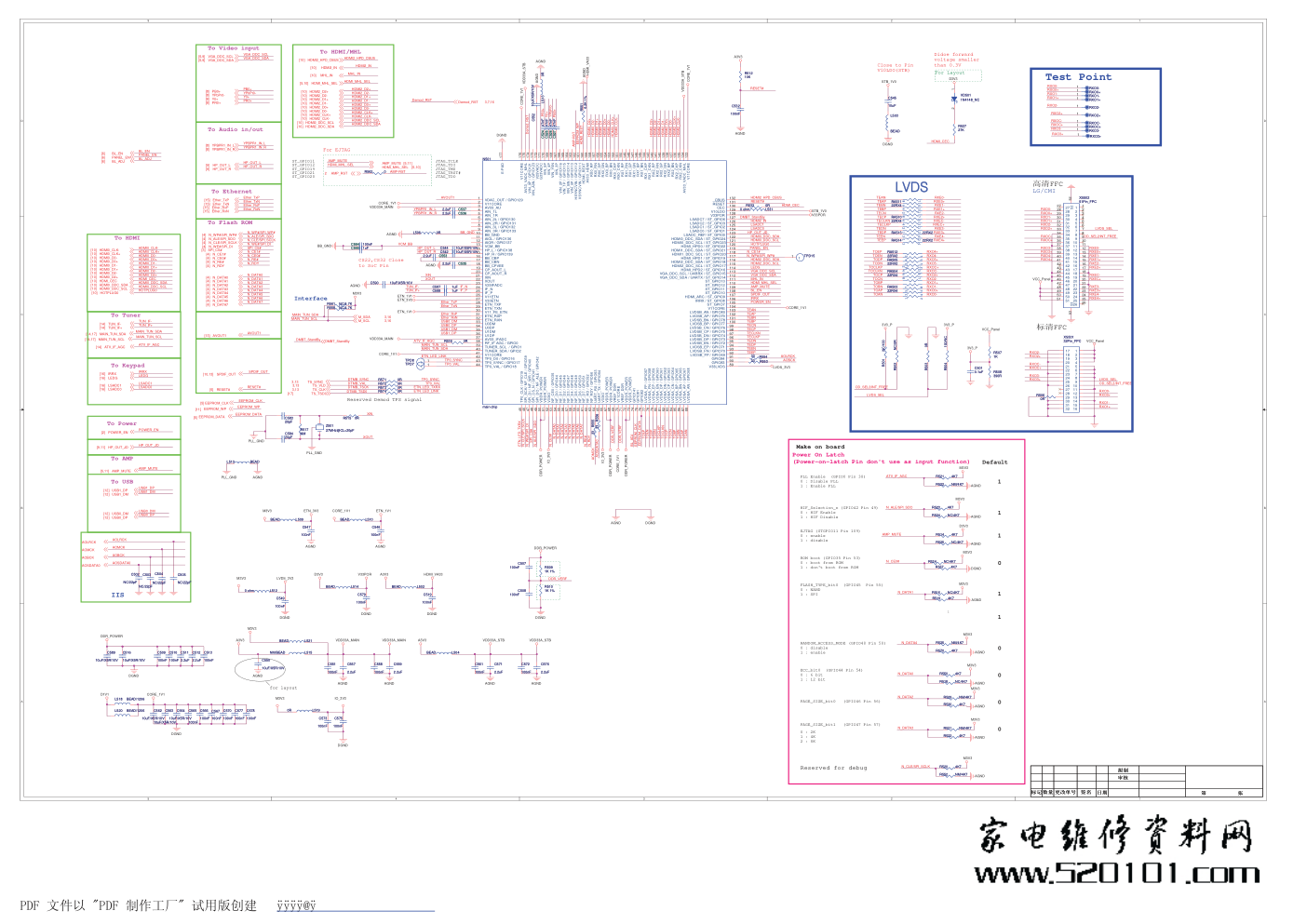 康佳LED42E320N液晶电视35019196板（RTD2644机芯）电路原理图-0