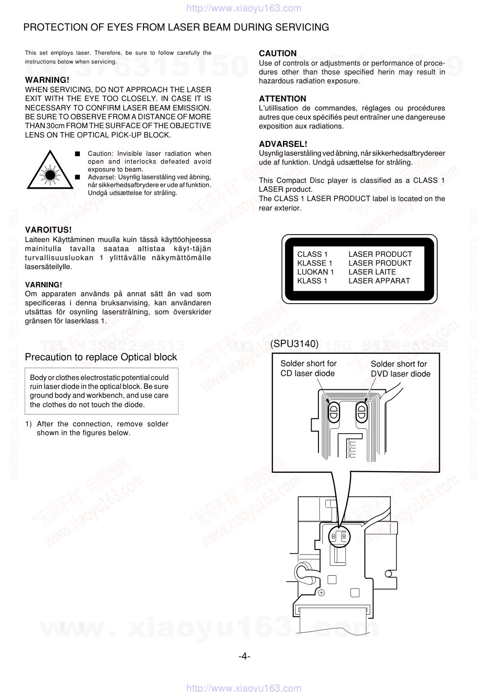爱华AIWA XD-DV500MU DVD播放器维修手册-3 爱华AIWA XD-DV500MU DVD播放器维修手册-3