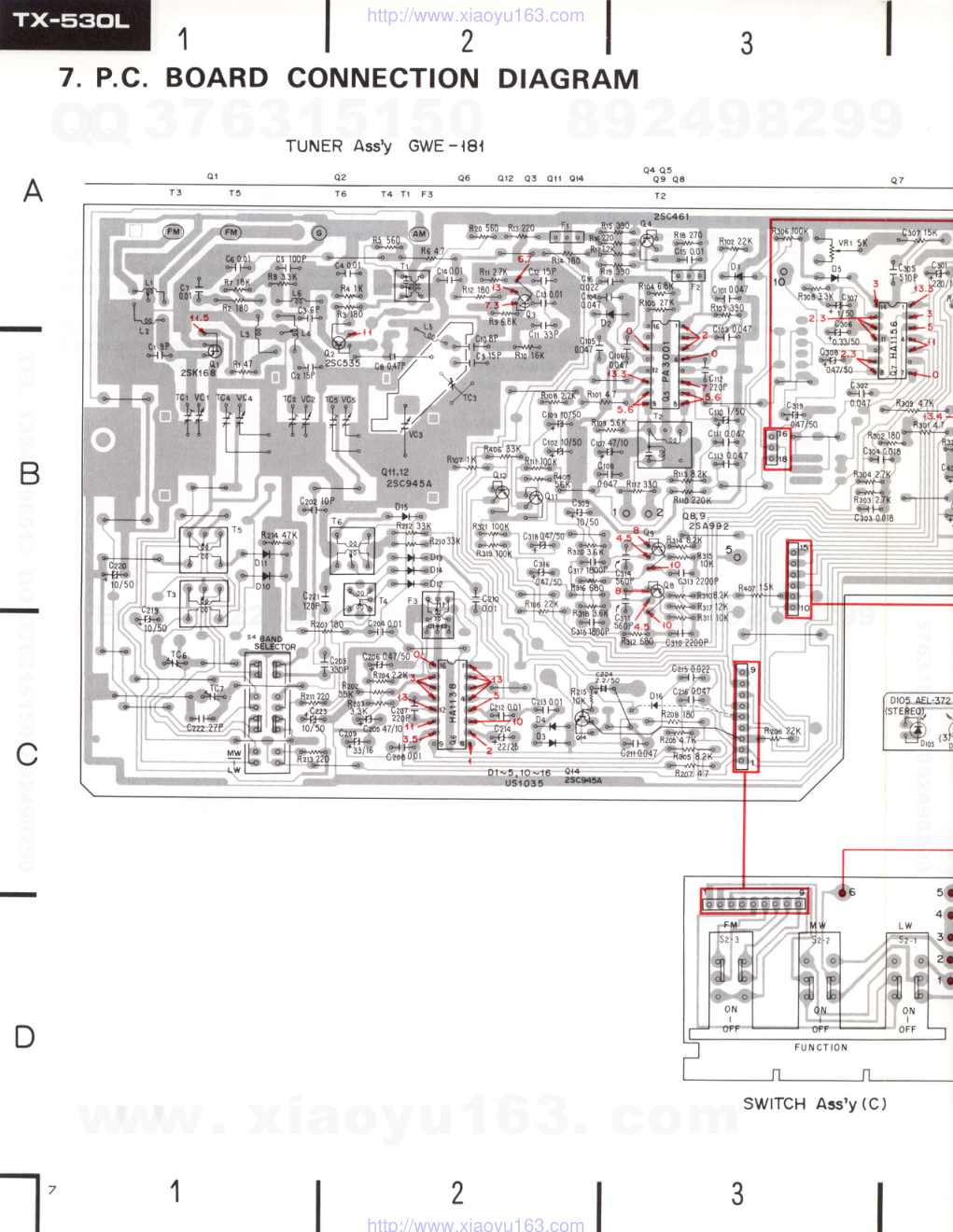 先锋PIONEER TX-530L电路图-6