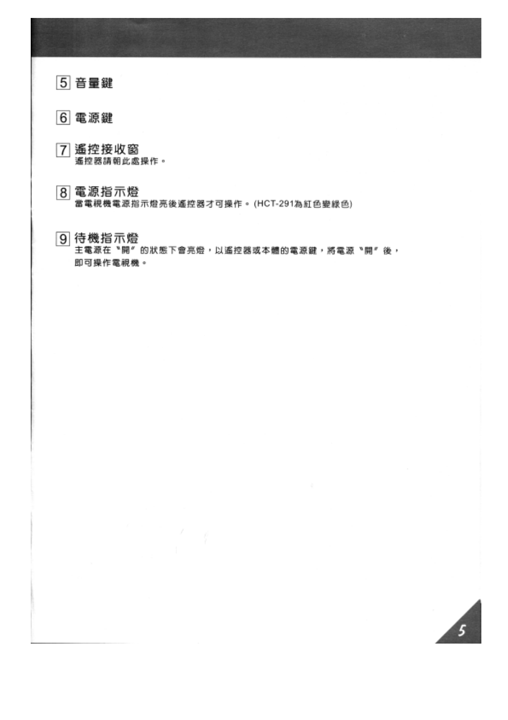 歌林HCT-341B全平面彩色电视说明书-5 歌林HCT-341B全平面彩色电视说明书-5