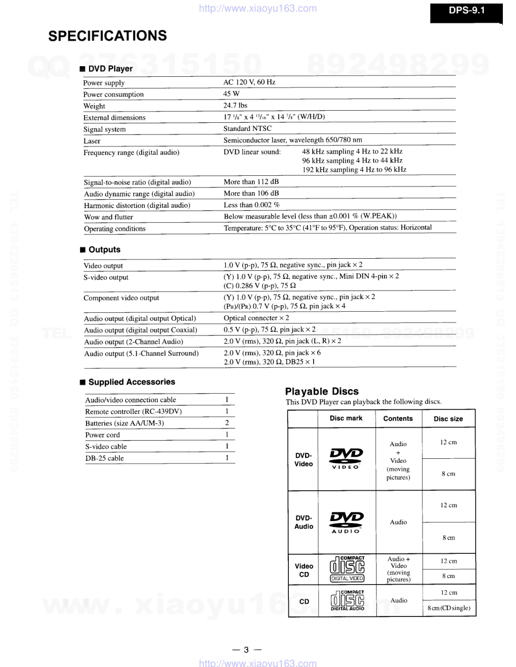 安桥ONKYO DPS-9.1 DVD播放器维修手册-2 安桥ONKYO DPS-9.1 DVD播放器维修手册-2