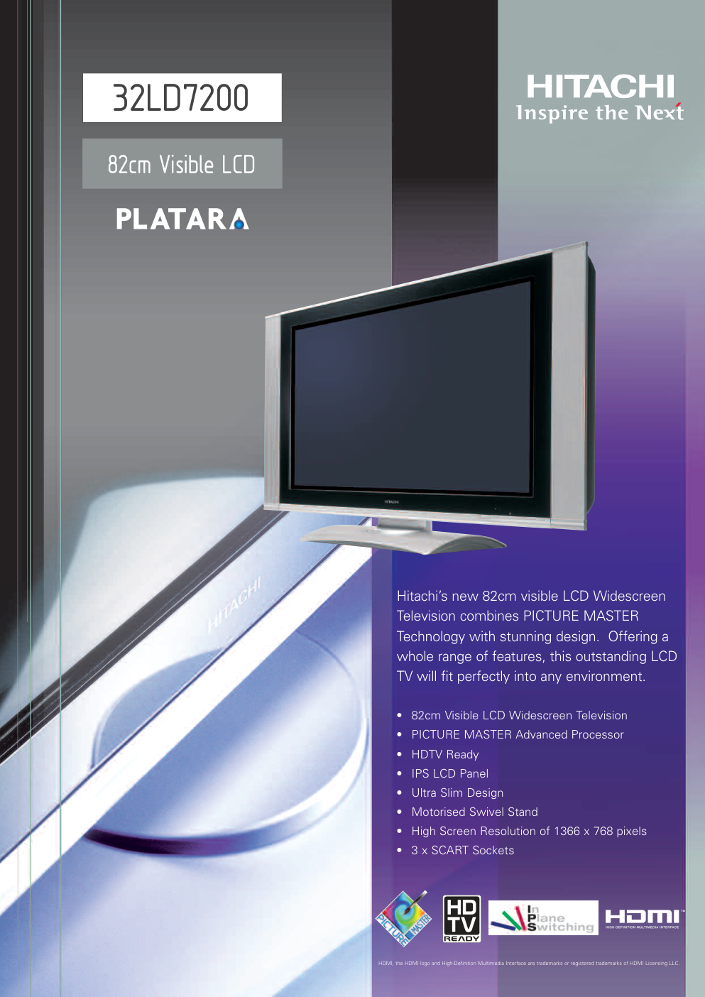 日立32LD7200液晶彩电使用手册-0 日立32LD7200液晶彩电使用手册-0