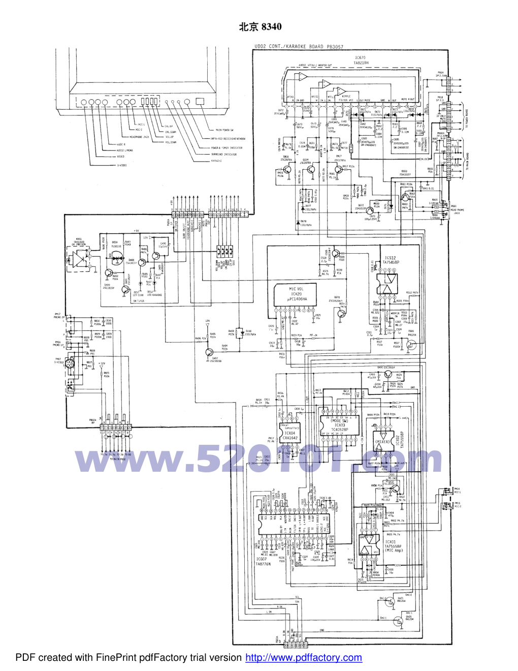 北京8340彩电图纸-1 北京8340彩电图纸-1