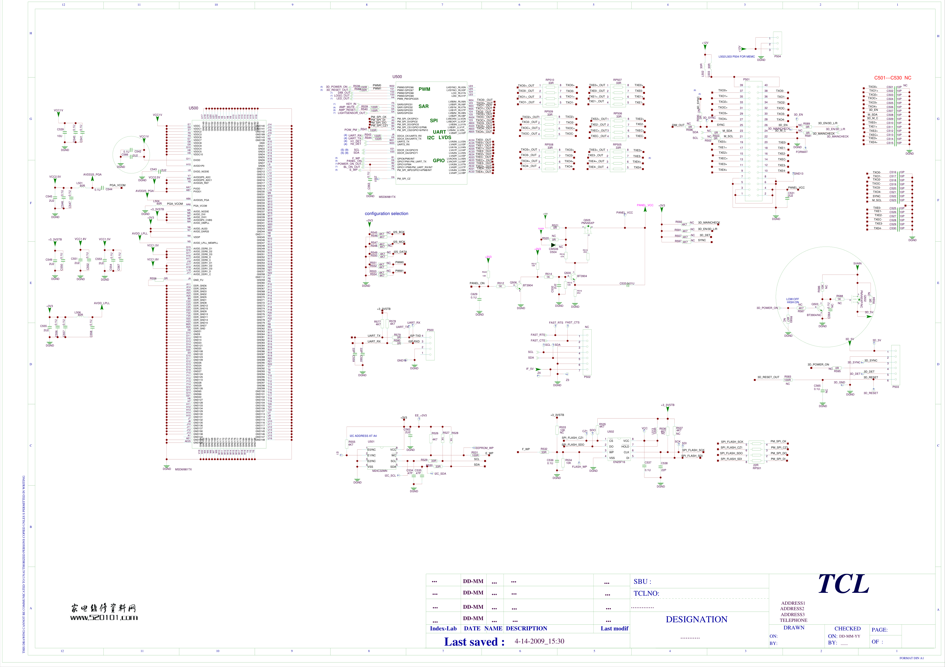 TCL 01-MS2800-MAC2XG主板电路原理图-4 TCL 01-MS2800-MAC2XG主板电路原理图-4