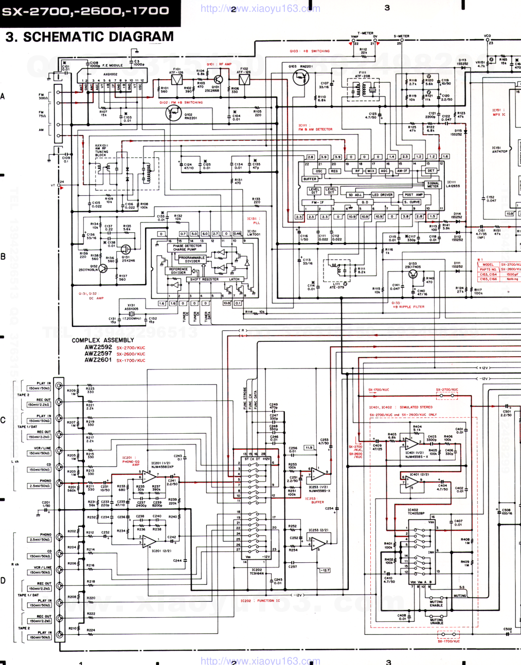 先锋PIONEER SX-2700电路图-0 先锋PIONEER SX-2700电路图-0