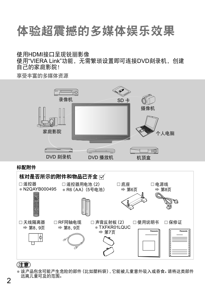 松下TH-P50X20C液晶彩电使用说明书-1 松下TH-P50X20C液晶彩电使用说明书-1
