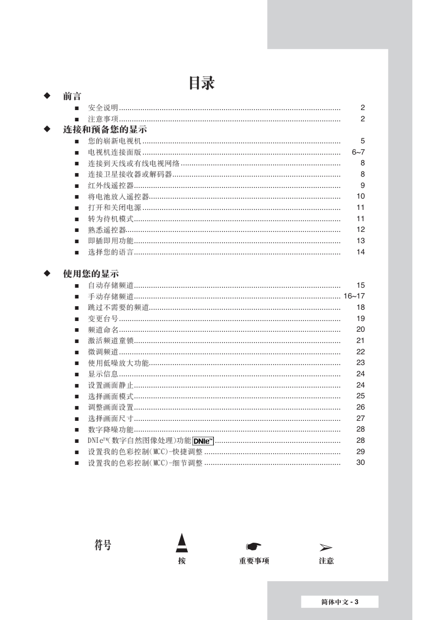 三星SP-42L6HR彩电使用说明书-2 三星SP-42L6HR彩电使用说明书-2