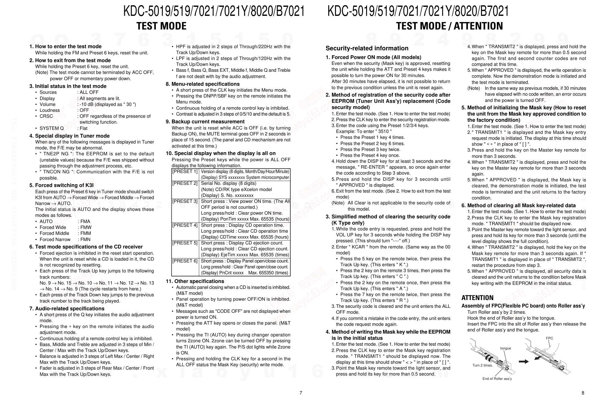 建伍KENWOOD KDC-5019 CD播放器维修手册-6 建伍KENWOOD KDC-5019 CD播放器维修手册-6