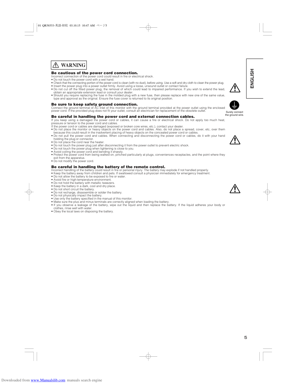 日立42PD5000等离子彩电使用手册-4 日立42PD5000等离子彩电使用手册-4