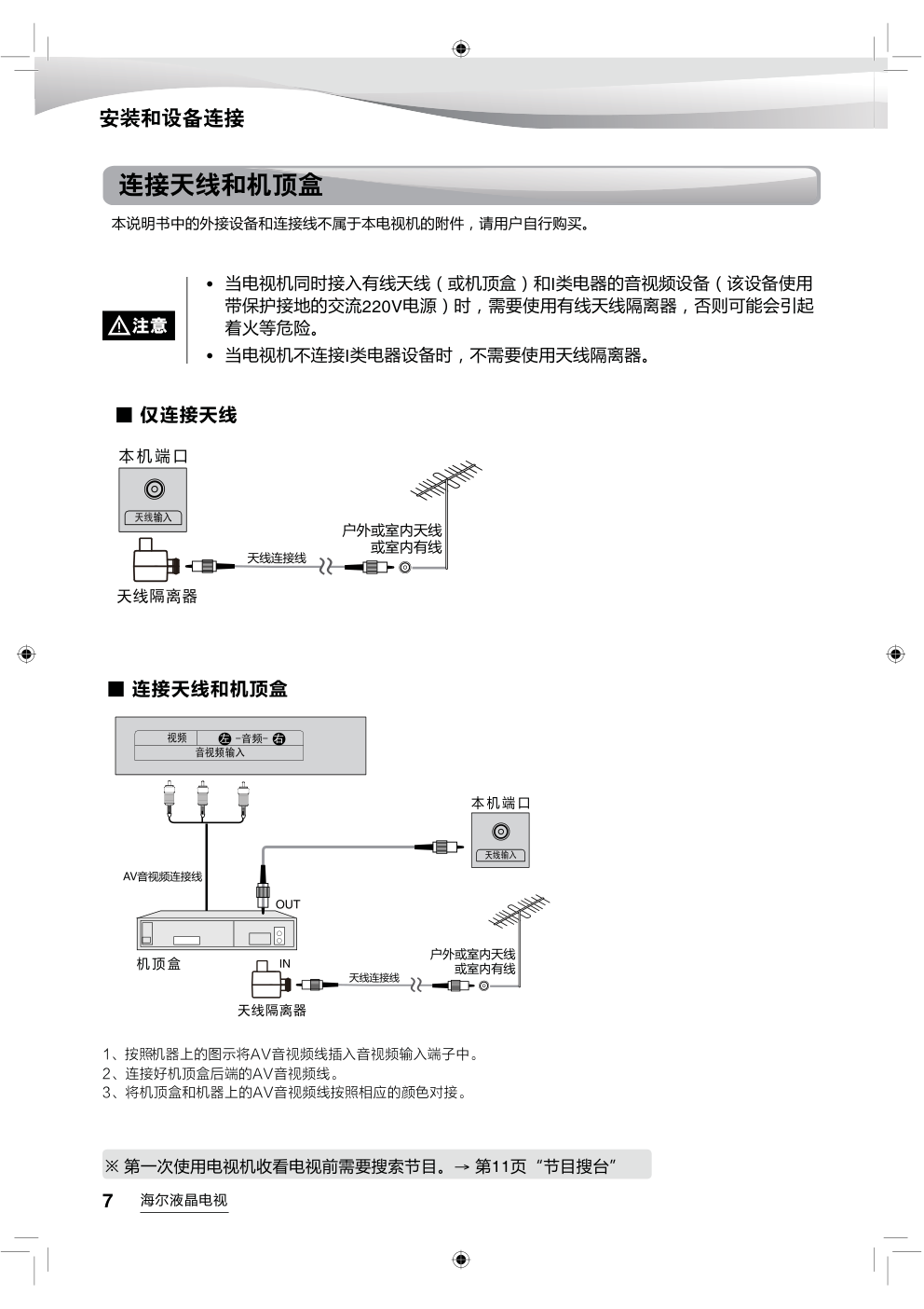 海尔LS55AL88T71液晶彩电使用说明书-7 海尔LS55AL88T71液晶彩电使用说明书-7