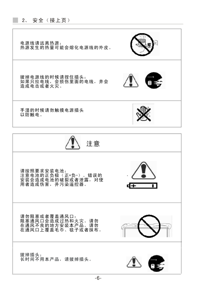 海尔等离子电视机P42SV6-C1使用说明书-6 海尔等离子电视机P42SV6-C1使用说明书-6