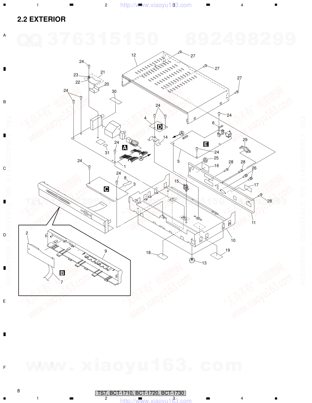 先锋PIONEER BCT-1710音响电路原理图-7 先锋PIONEER BCT-1710音响电路原理图-7