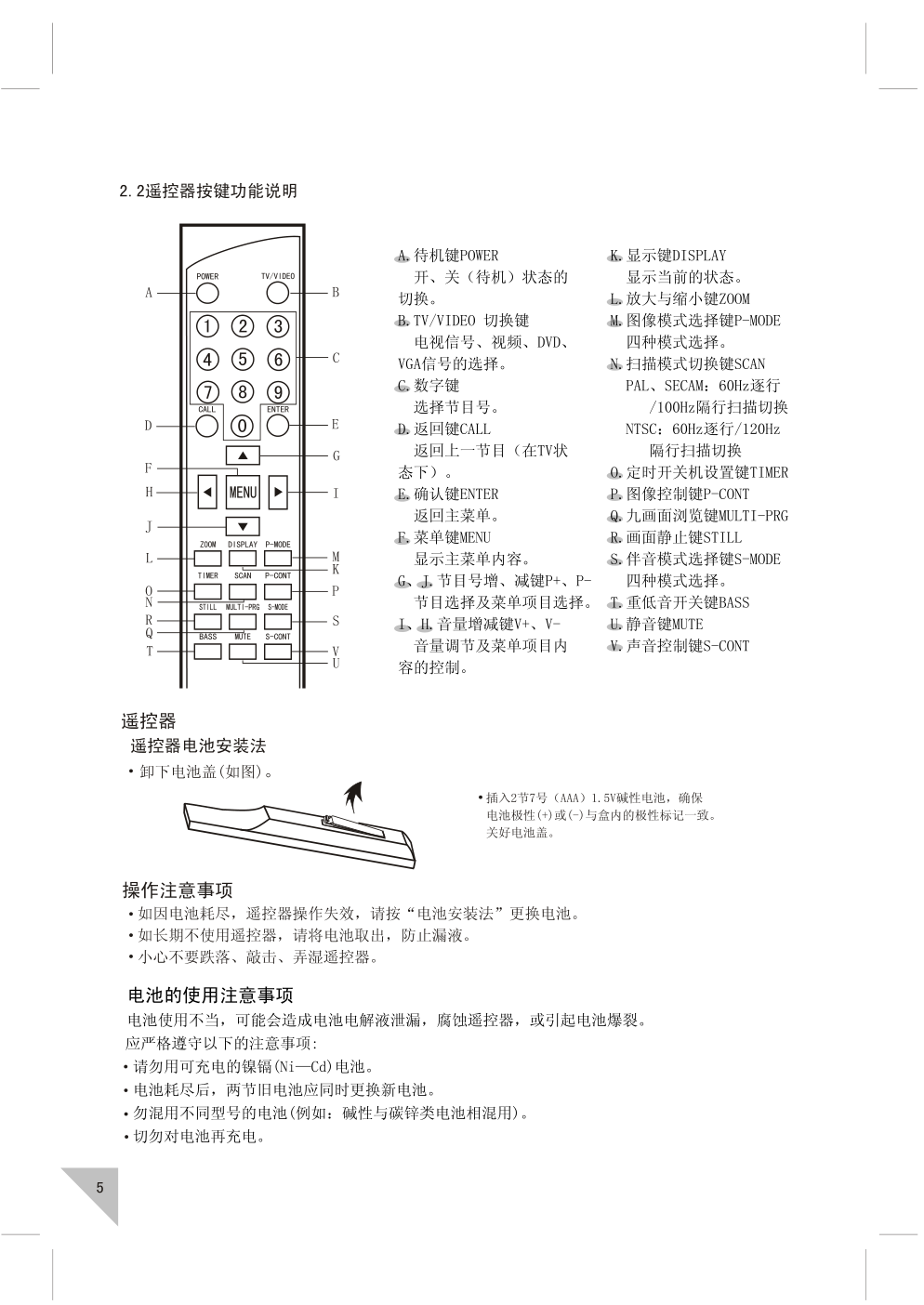 上广电HD2959FZ彩电使用说明书-5 上广电HD2959FZ彩电使用说明书-5