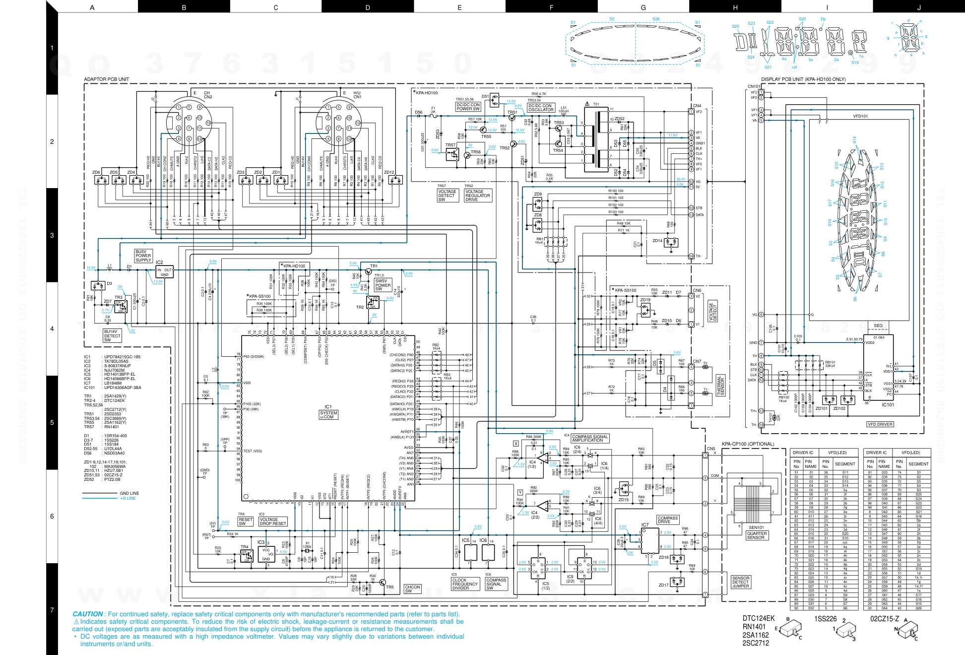 建伍KENWOOD KPA-HD100 DVD播放机电路图-4 建伍KENWOOD KPA-HD100 DVD播放机电路图-4