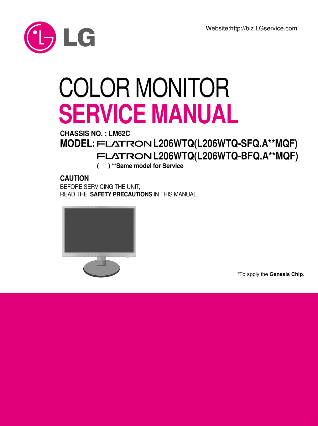 LG L206WTQ液晶显示器维修手册-0