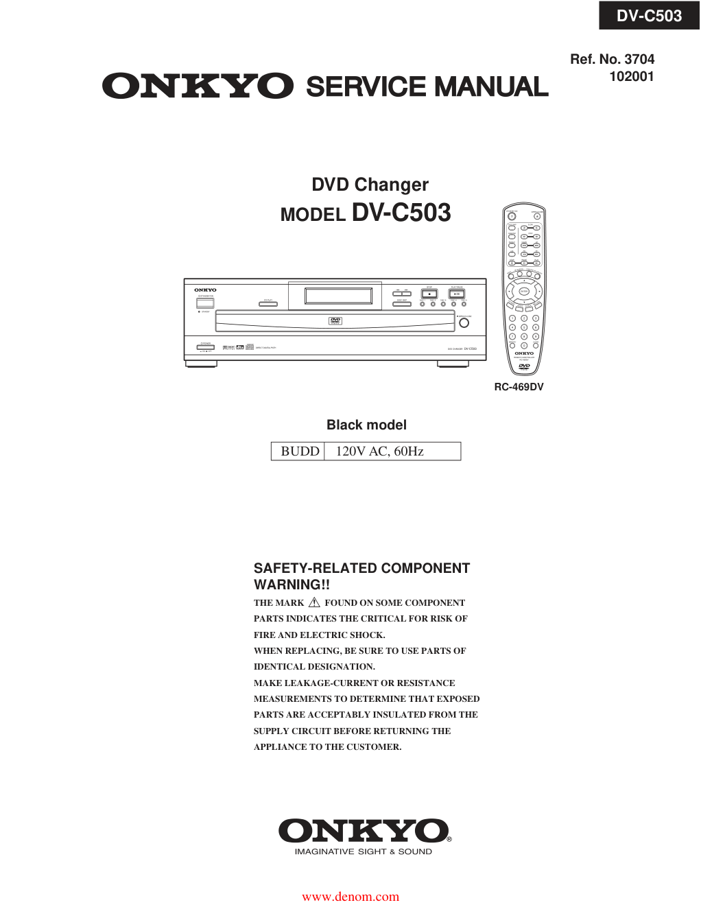安桥ONKYO DV-C503 DVD播放器维修手册-0