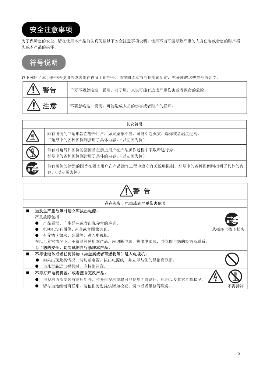 日立P50X102C彩电使用说明书-4 日立P50X102C彩电使用说明书-4