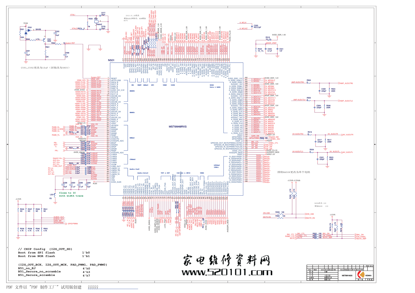 康佳LC24GS88E液晶电视35015337板(MST6M48机芯)电路原理图-1 康佳LC24GS88E液晶电视35015337板(MST6M48机芯)电路原理图-1