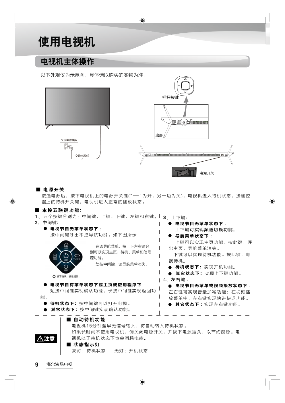 海尔LS55AL88A71液晶彩电使用说明书-9 海尔LS55AL88A71液晶彩电使用说明书-9