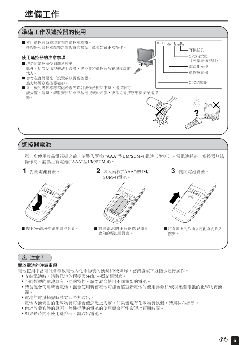 声宝LC-20S2HS型液晶电视机说明书-5 声宝LC-20S2HS型液晶电视机说明书-5