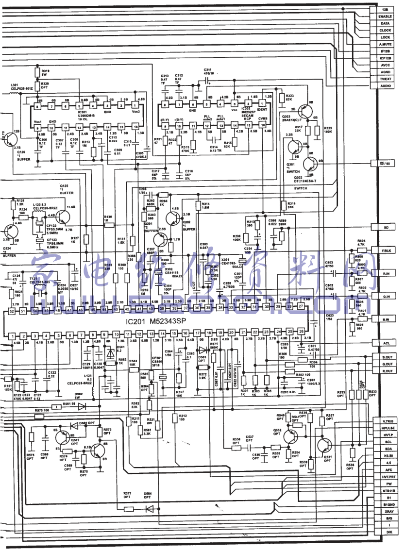 JVC AV-218PE彩电图纸-3 JVC AV-218PE彩电图纸-3