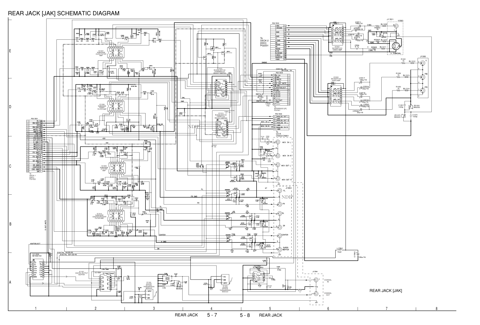 HITACHI日立DV-W1U音响电路原理图-3 HITACHI日立DV-W1U音响电路原理图-3