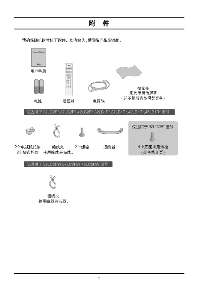 LG 47LB1R彩电使用说明书-2