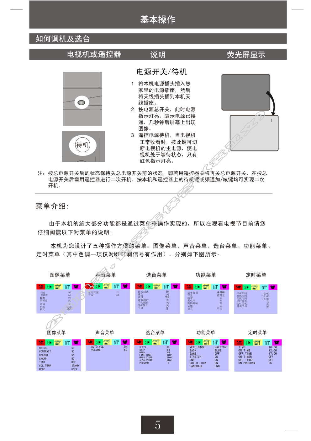 创维21NS9000(3S30机芯)彩电使用说明书-5 创维21NS9000(3S30机芯)彩电使用说明书-5