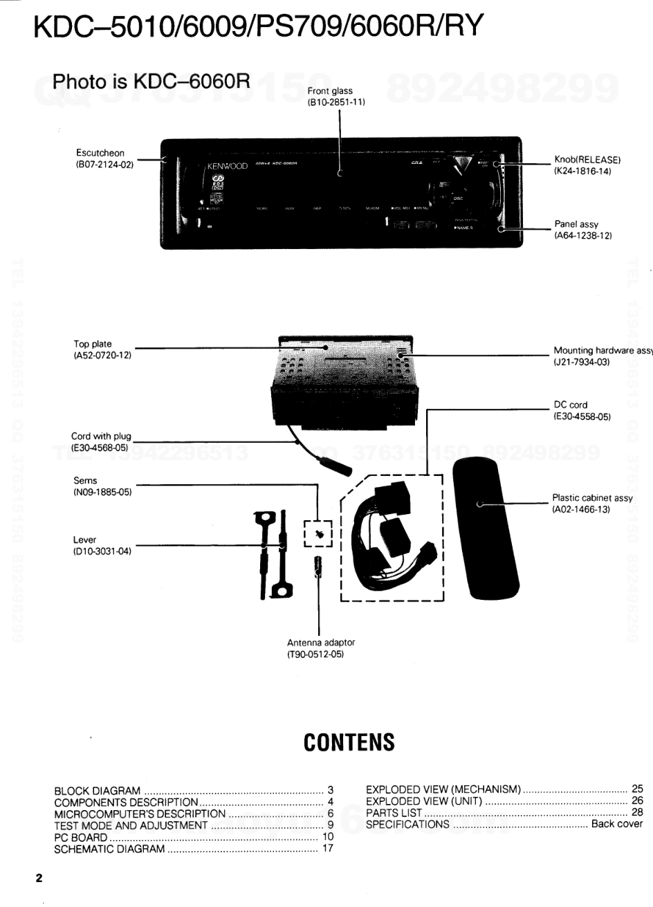 建伍KENWOOD KDC-6060RY CD播放器电路图-1 建伍KENWOOD KDC-6060RY CD播放器电路图-1