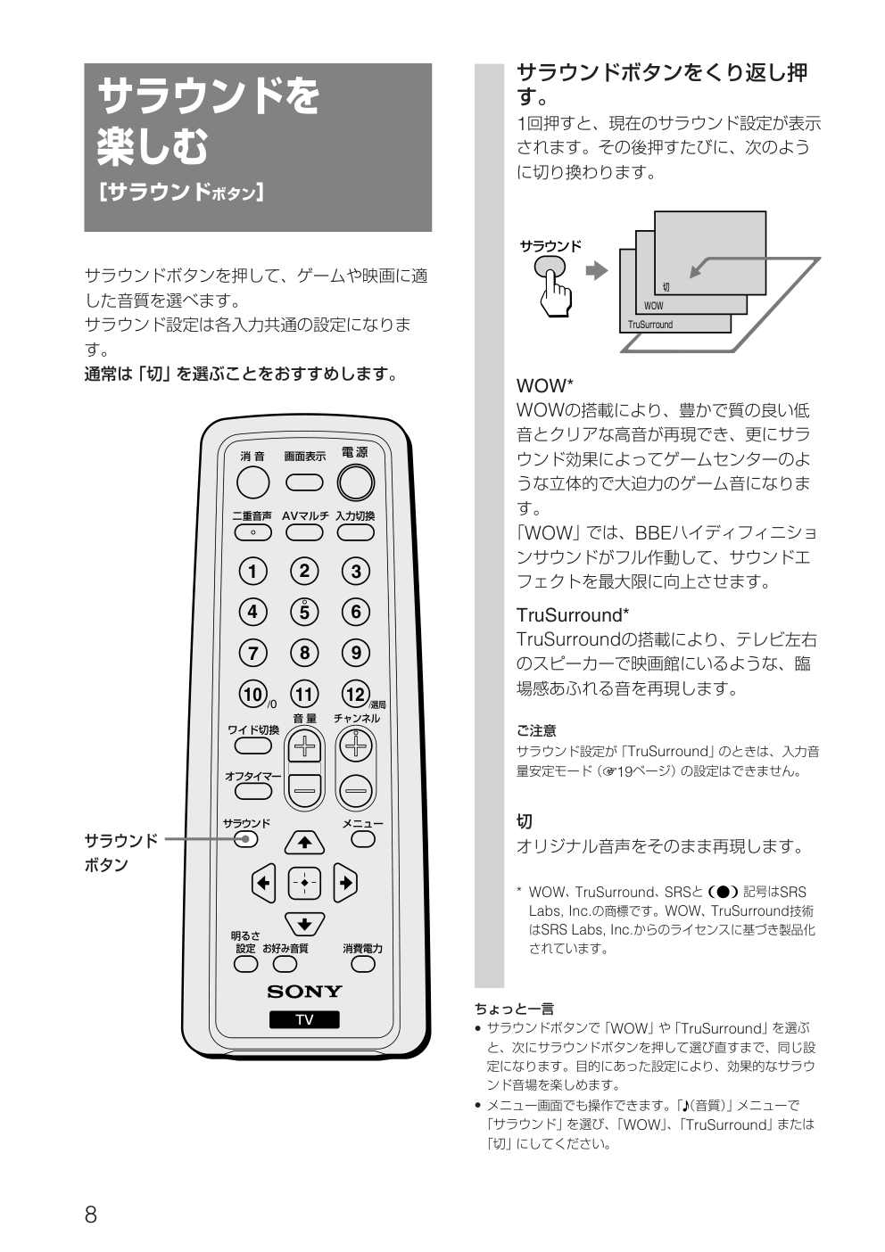 SONY KV-14DA75KV-21DA75电视使用说明书-7 SONY KV-14DA75KV-21DA75电视使用说明书-7