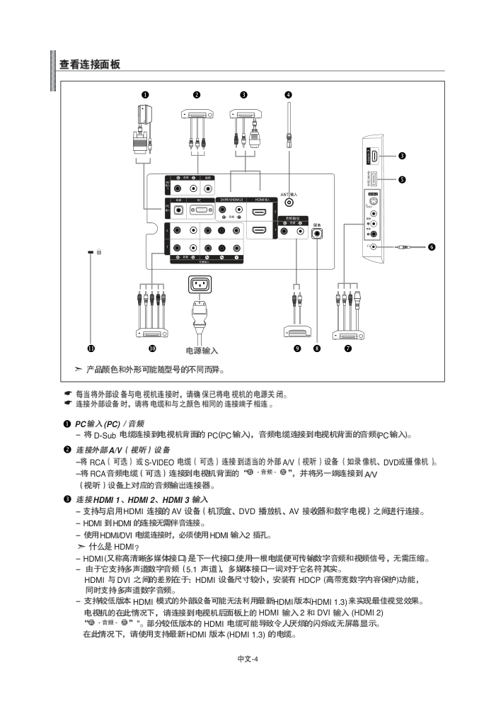 三星LA40A550P1R液晶彩电使用说明书-7 三星LA40A550P1R液晶彩电使用说明书-7